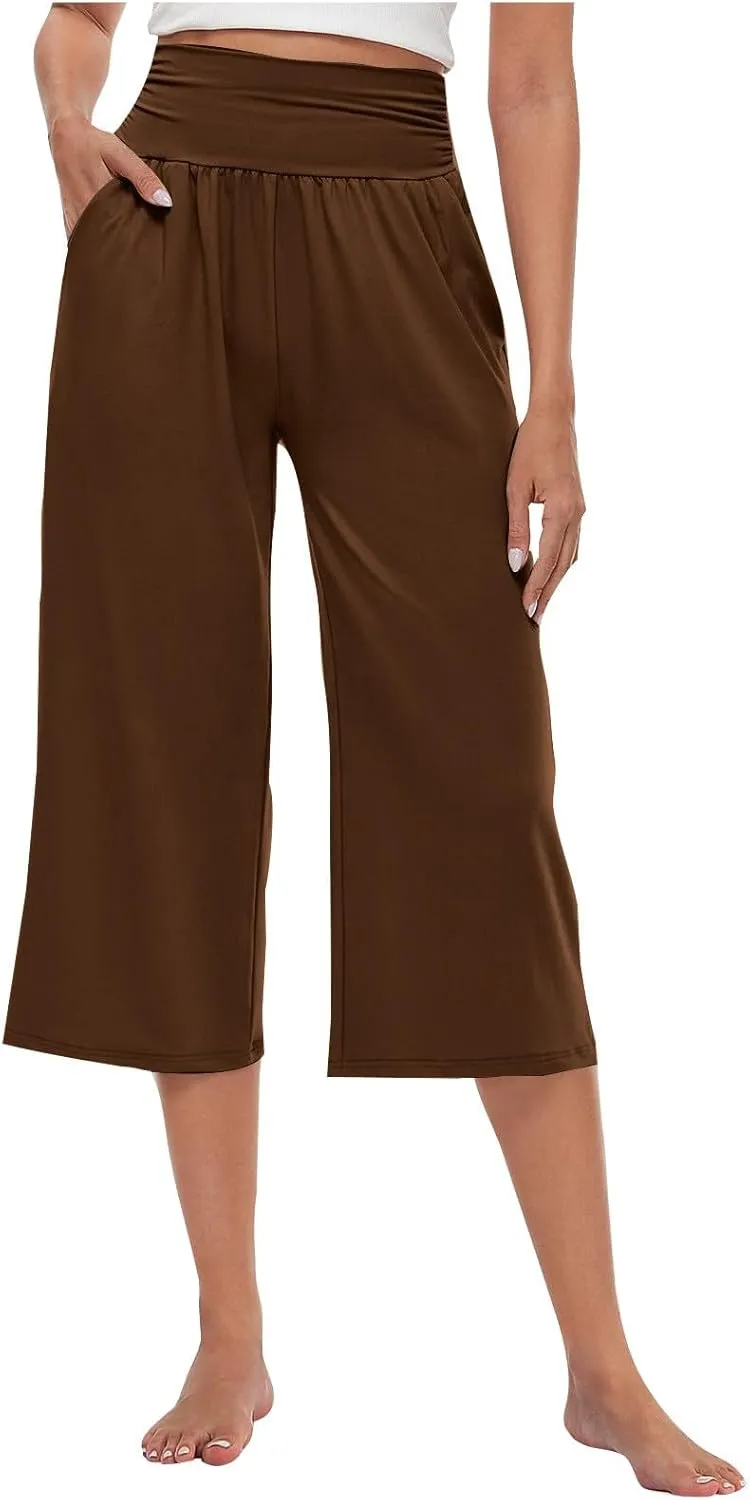 Capri Pants for Women Joggers Stretch Lightweight Running Yoga Casual Tactical Hiking with Pockets Water Resistant