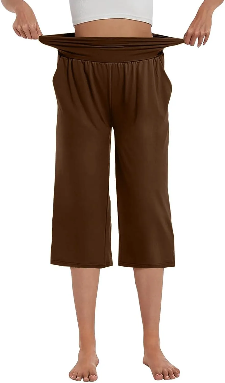 Capri Pants for Women Joggers Stretch Lightweight Running Yoga Casual Tactical Hiking with Pockets Water Resistant