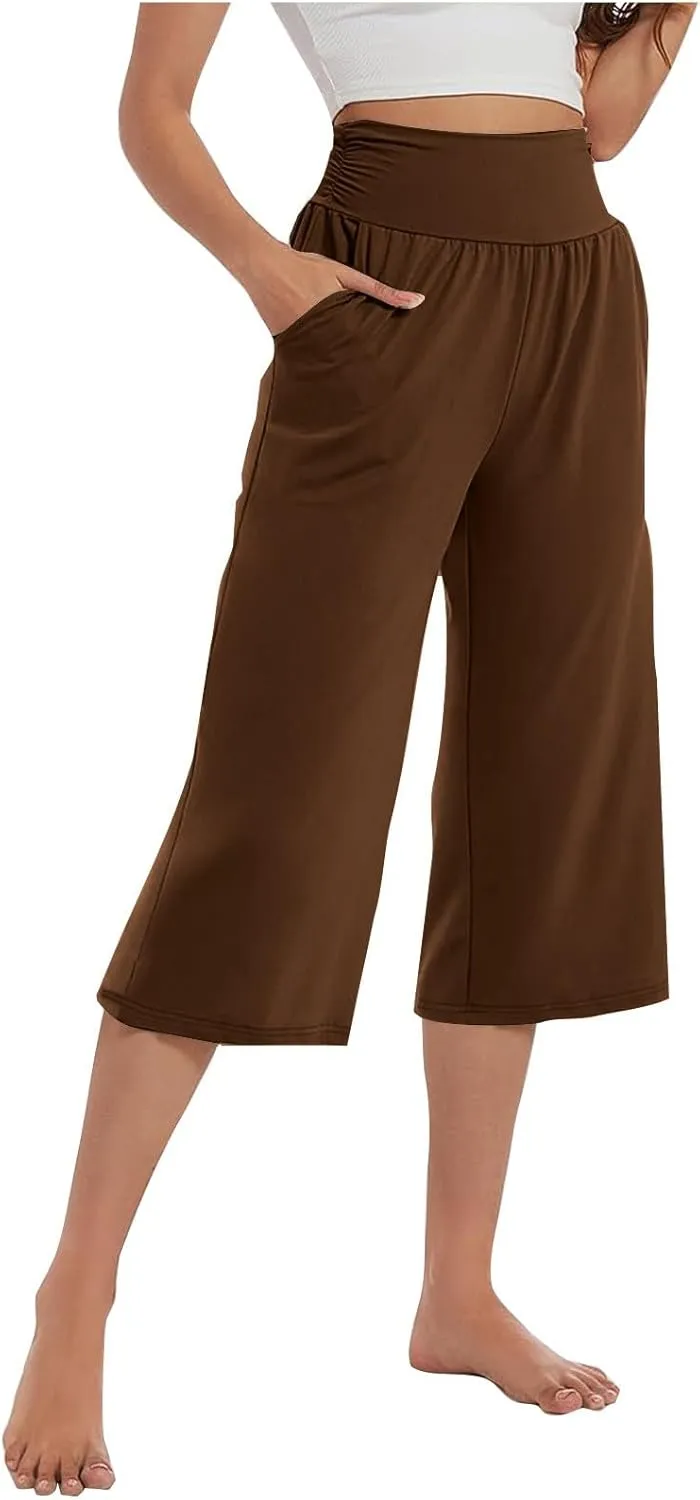 Capri Pants for Women Joggers Stretch Lightweight Running Yoga Casual Tactical Hiking with Pockets Water Resistant