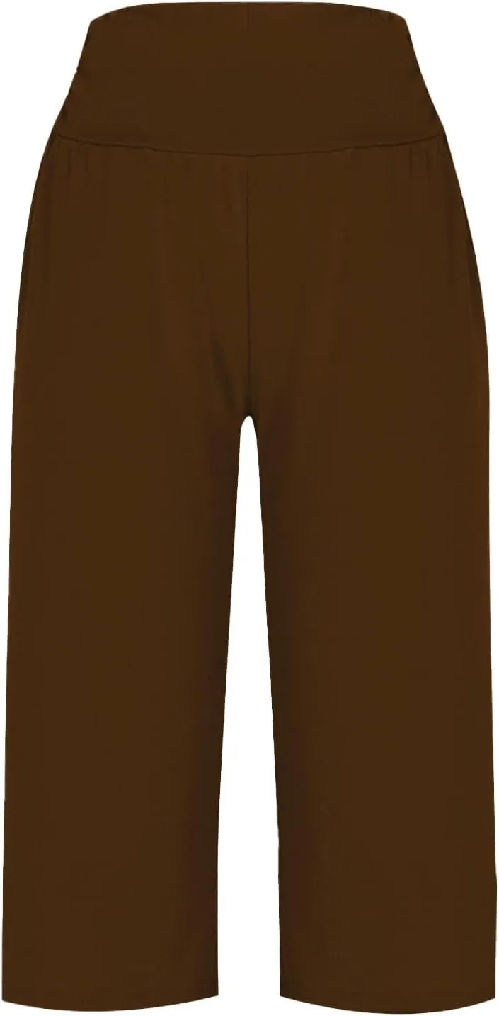 Capri Pants for Women Joggers Stretch Lightweight Running Yoga Casual Tactical Hiking with Pockets Water Resistant