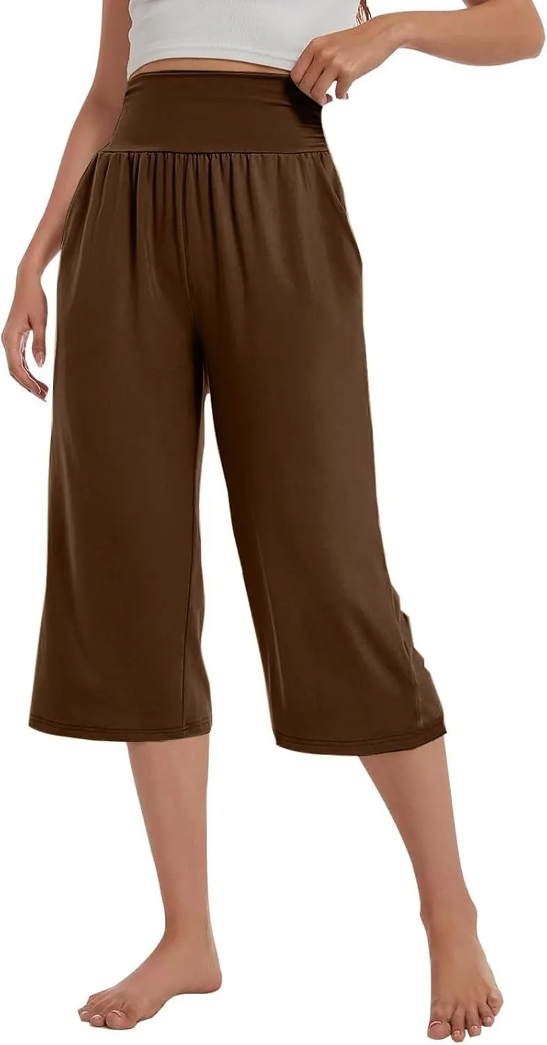 Capri Pants for Women Joggers Stretch Lightweight Running Yoga Casual Tactical Hiking with Pockets Water Resistant