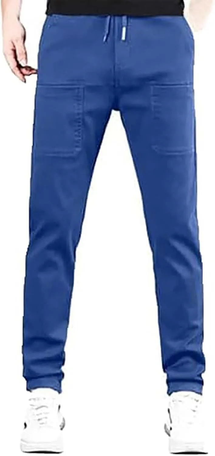 Cargo Pants for Men Athletic Multipants - High Lounge Sweatpants Stretch Multi-Pocket Durable Loose Fit Trousers
