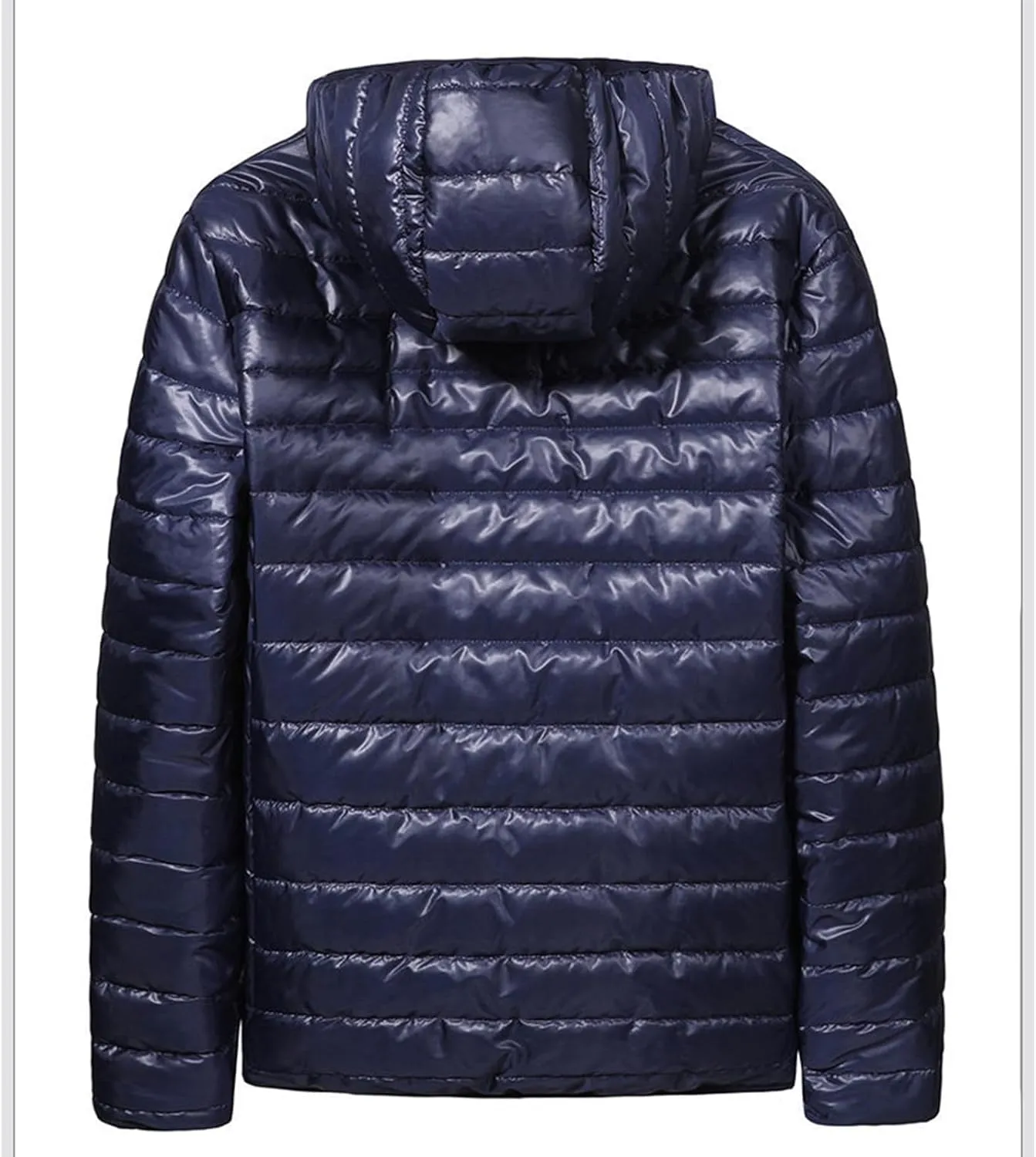 Down Jacket Men Lightweight Packable Puffer Jacket Winter Thermal Quilted Coats Waterproof Bubble Coats with Hood