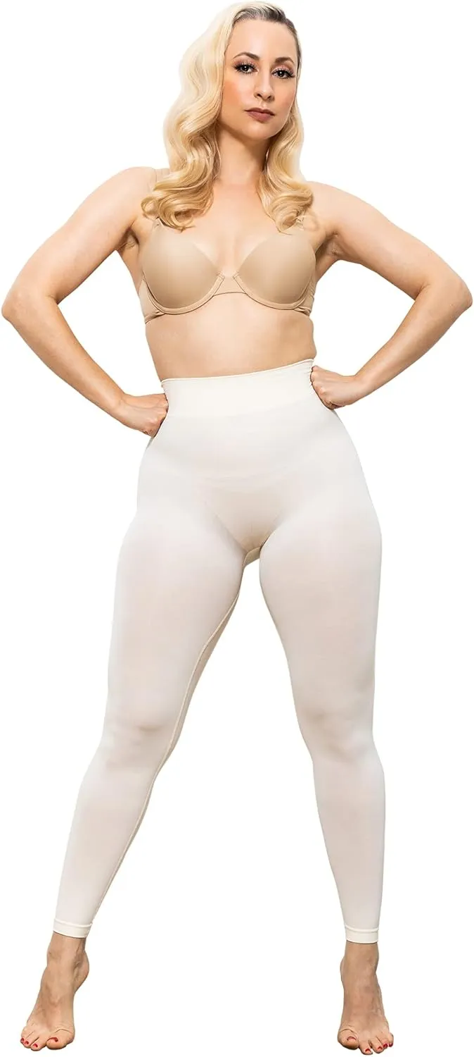Farmacell Bodyshaper 609B - Firm Shaping Leggings with Girdle 100% Made in Italy