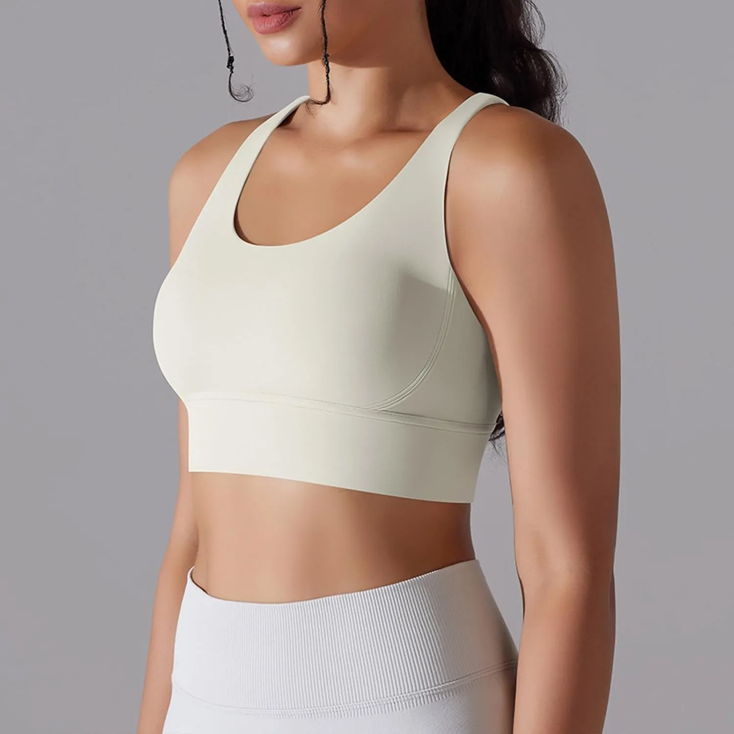 HGps8w Workout Tank Tops for Women Quick Dry Sleeveless Cropped Shirts Sexy Basic Yoga Bra Tanks with Built in Shelf Bra