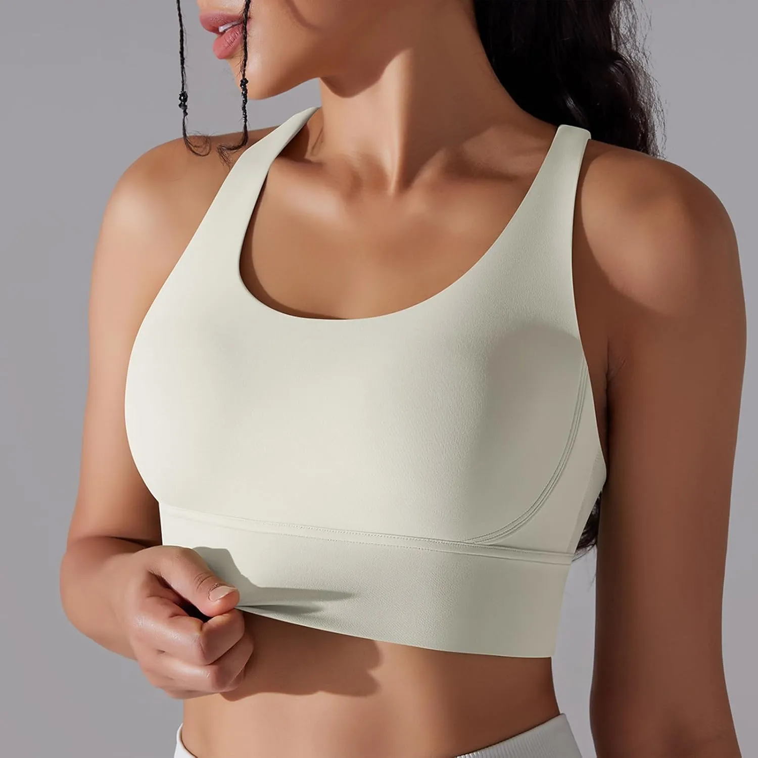 HGps8w Workout Tank Tops for Women Quick Dry Sleeveless Cropped Shirts Sexy Basic Yoga Bra Tanks with Built in Shelf Bra