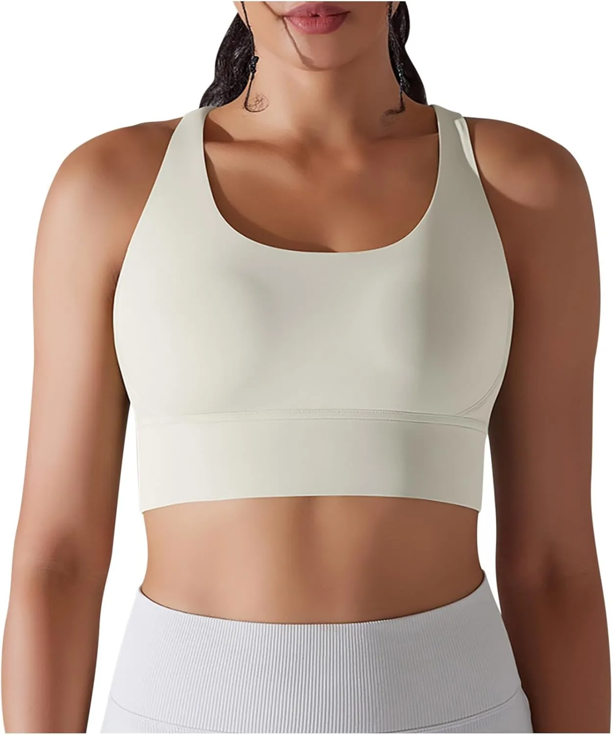 HGps8w Workout Tank Tops for Women Quick Dry Sleeveless Cropped Shirts Sexy Basic Yoga Bra Tanks with Built in Shelf Bra