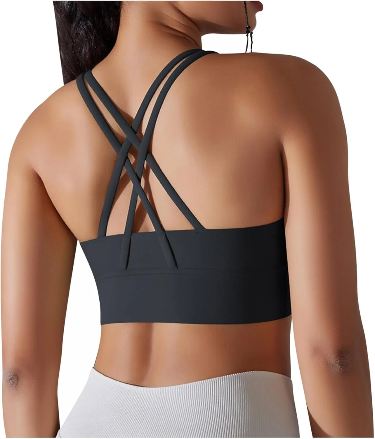 HGps8w Workout Tank Tops for Women Quick Dry Sleeveless Cropped Shirts Sexy Basic Yoga Bra Tanks with Built in Shelf Bra