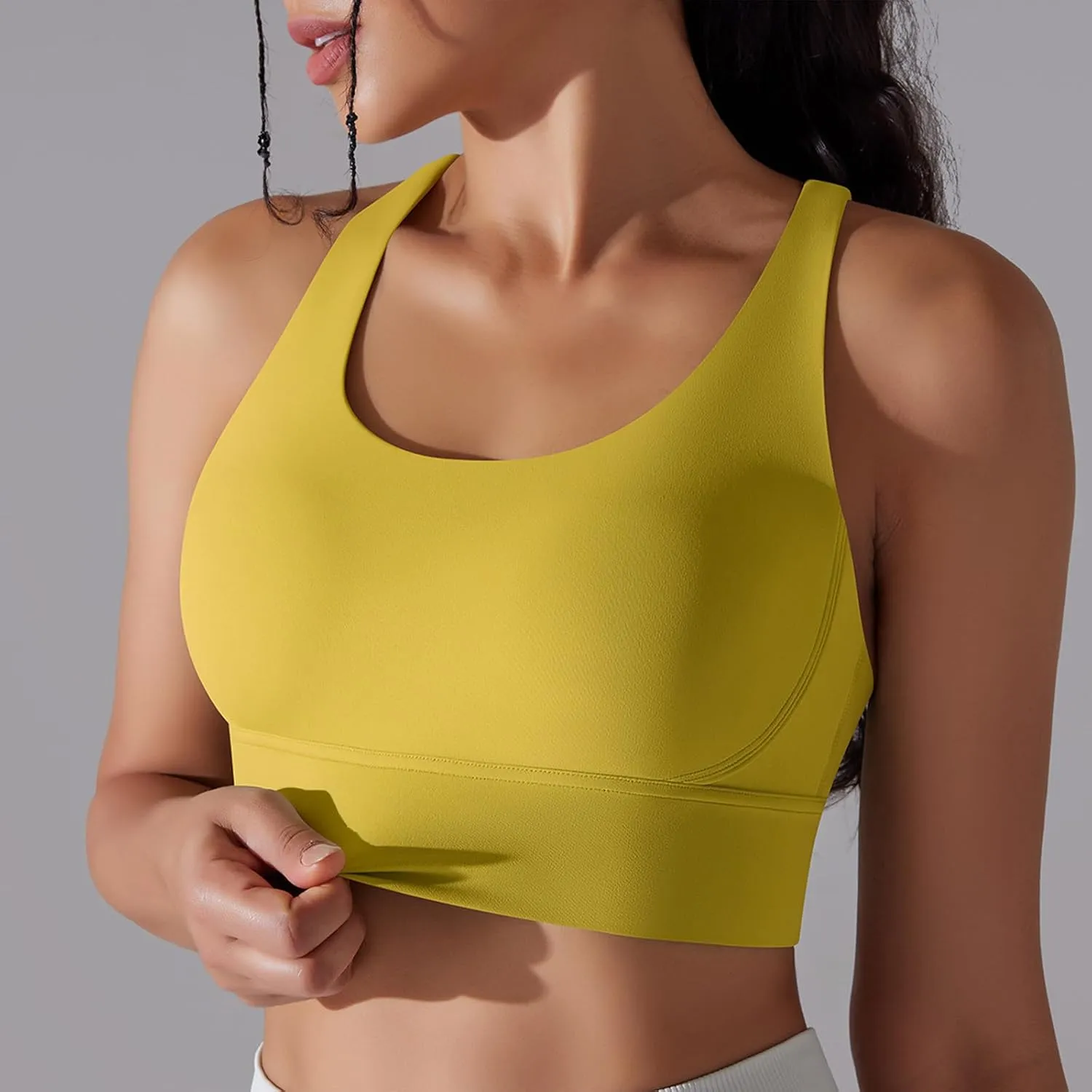 HGps8w Workout Tank Tops for Women Quick Dry Sleeveless Cropped Shirts Sexy Basic Yoga Bra Tanks with Built in Shelf Bra