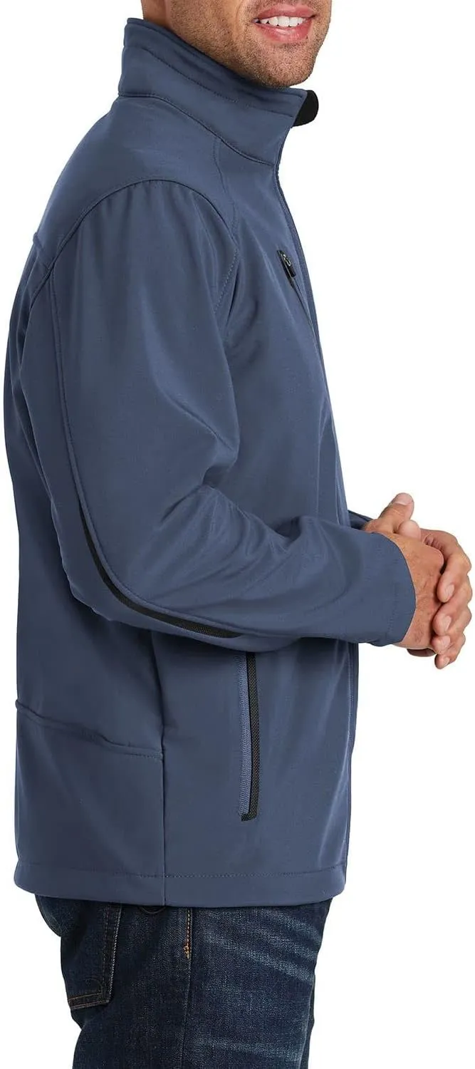 JustBlanks Mens Full-Zip Wind and Water Resistance Jackets Welded Soft Shell Jacket
