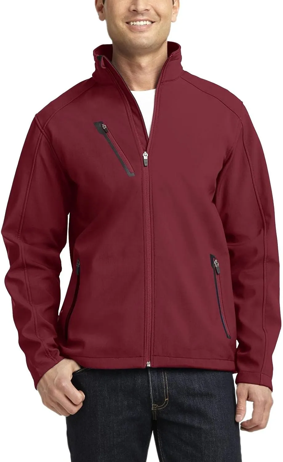 JustBlanks Mens Full-Zip Wind and Water Resistance Jackets Welded Soft Shell Jacket