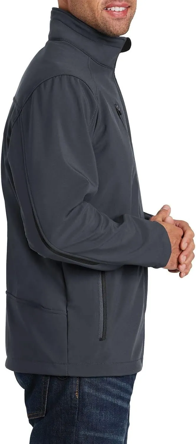 JustBlanks Mens Full-Zip Wind and Water Resistance Jackets Welded Soft Shell Jacket