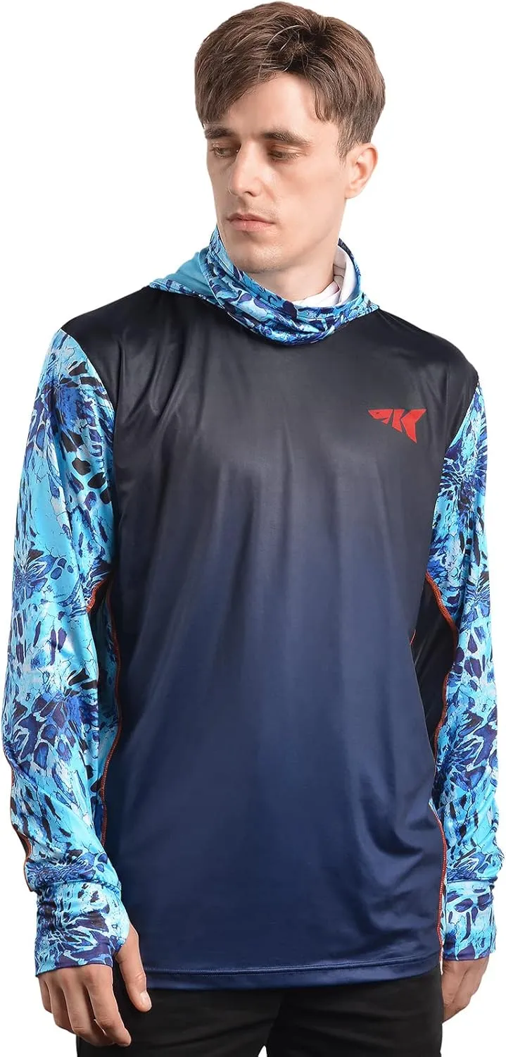 KastKing UPF 50 Fishing Hoodie Shirt for Men and Women, Long Sleeve Fishing Hiking Shirt, Breathable Moisture Wicking