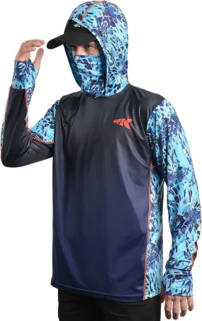 KastKing UPF 50 Fishing Hoodie Shirt for Men and Women, Long Sleeve Fishing Hiking Shirt, Breathable Moisture Wicking