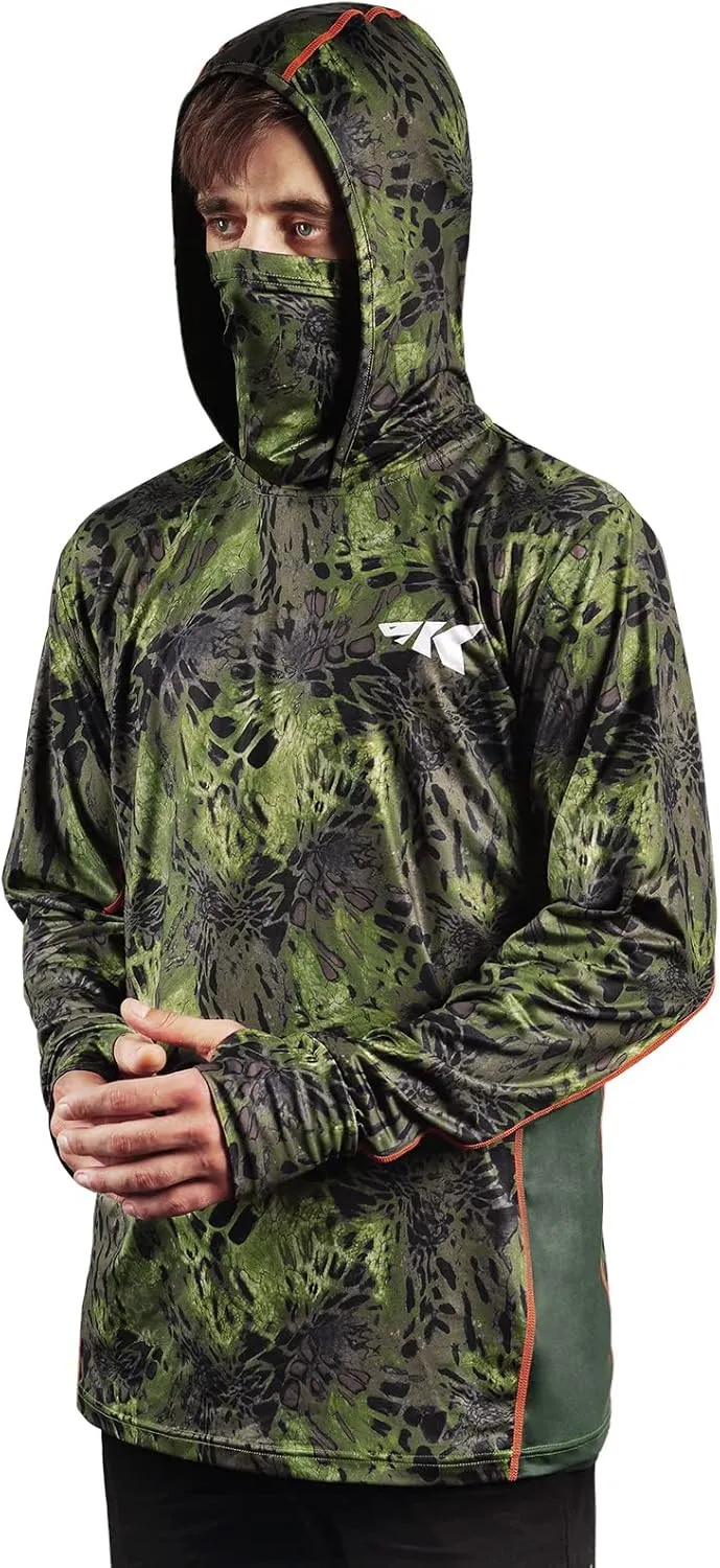 KastKing UPF 50 Fishing Hoodie Shirt for Men and Women, Long Sleeve Fishing Hiking Shirt, Breathable Moisture Wicking