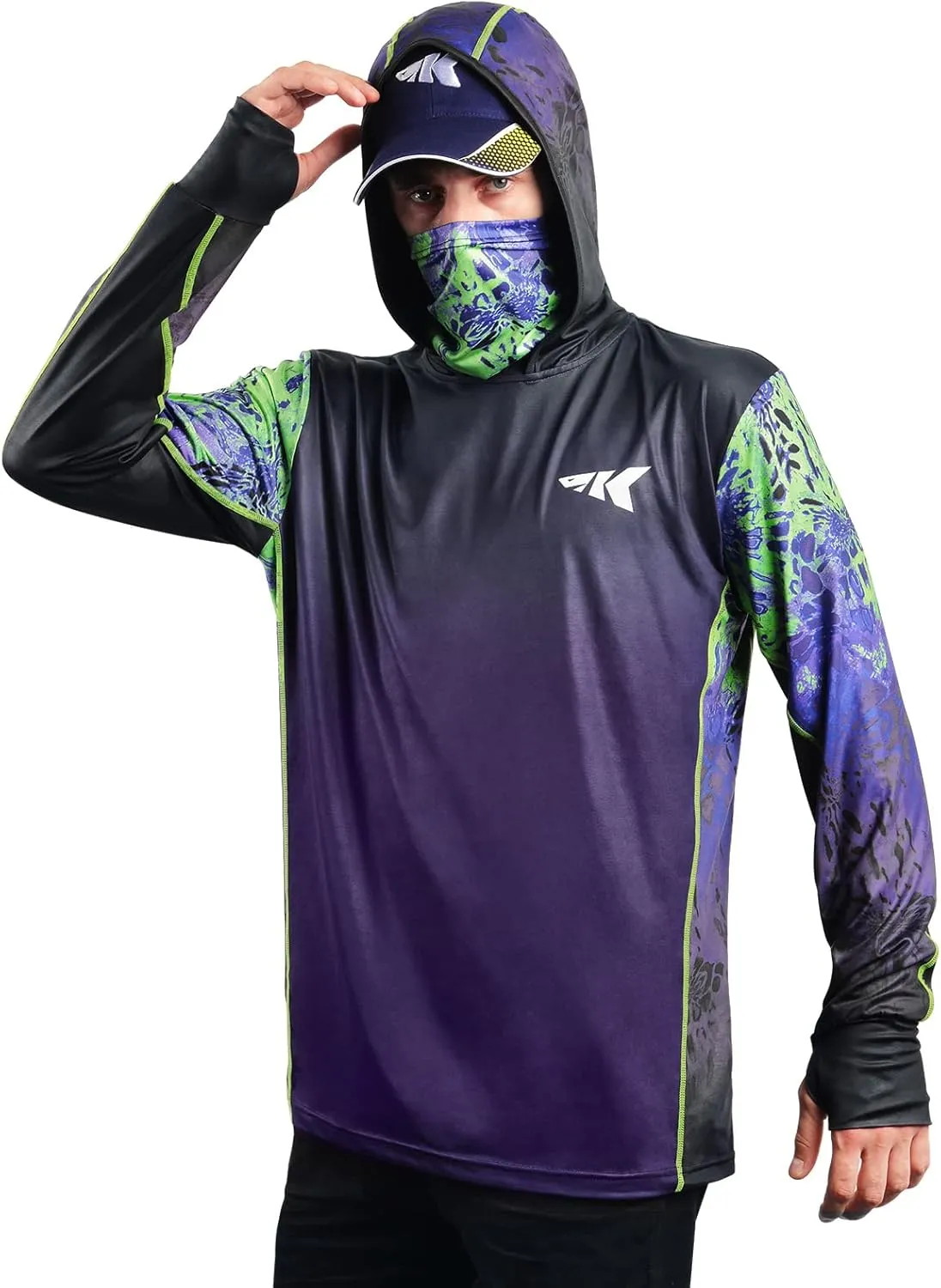 KastKing UPF 50 Fishing Hoodie Shirt for Men and Women, Long Sleeve Fishing Hiking Shirt, Breathable Moisture Wicking