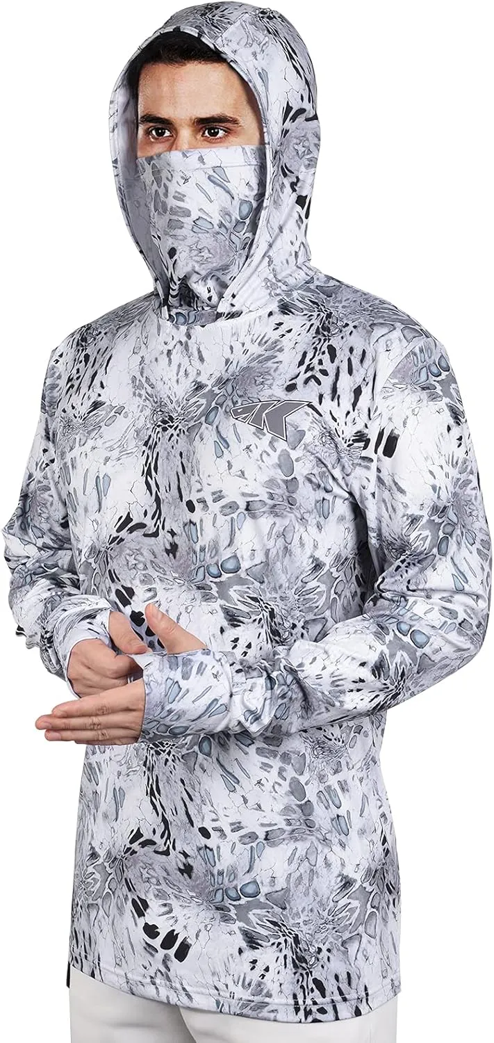 KastKing UPF 50 Fishing Hoodie Shirt for Men and Women, Long Sleeve Fishing Hiking Shirt, Breathable Moisture Wicking