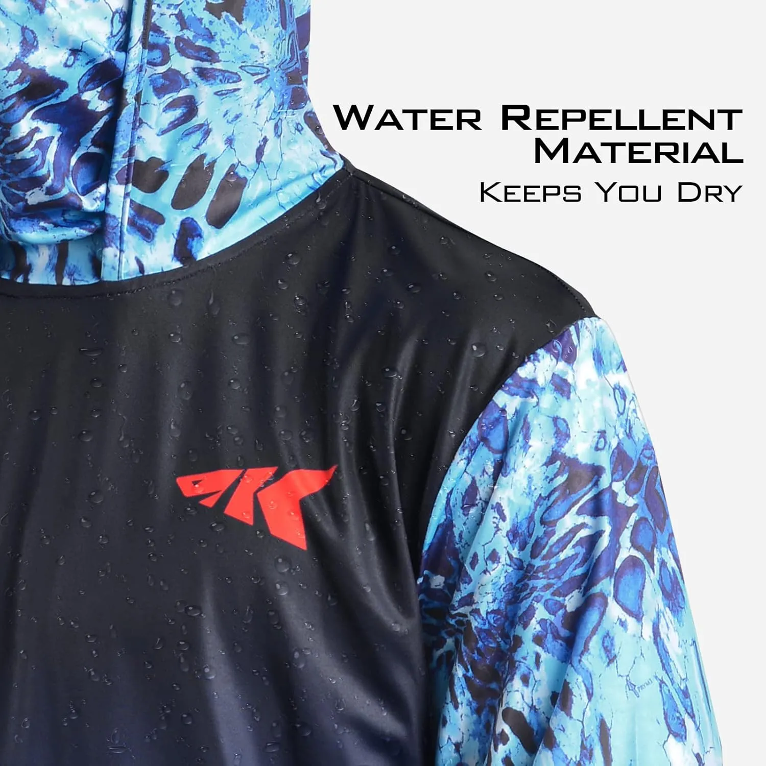 KastKing UPF 50 Fishing Hoodie Shirt for Men and Women, Long Sleeve Fishing Hiking Shirt, Breathable Moisture Wicking