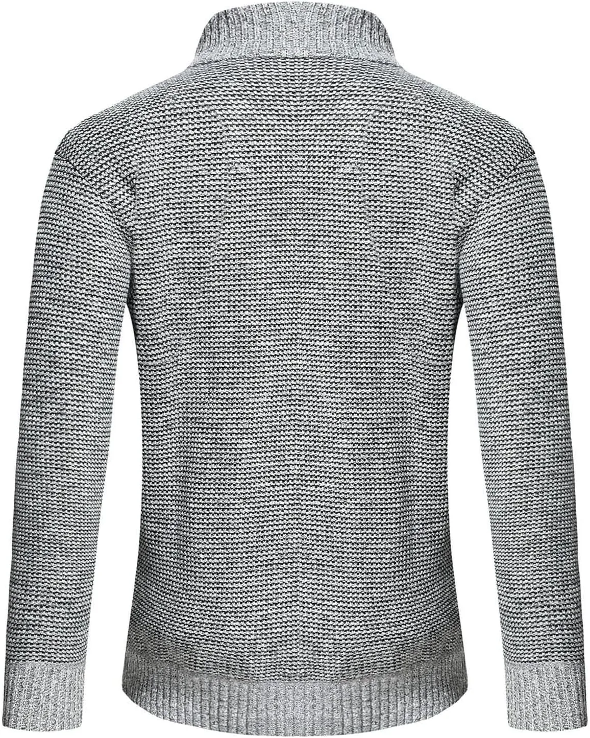 LCMTWX Men's Thick Thermal Winter Jacket Stand Collar Knitted Splice Sweater Coat Casual Cardigan Stylish Mens Puffer