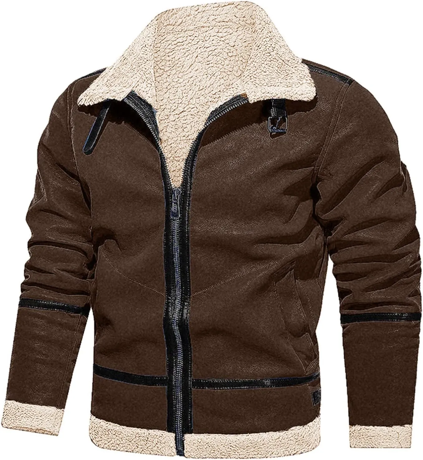 LCMTWX Men's Thicken Warm Winter Coat Stand Collar Knitted Splice Sweater Coat Casual Cardigan Stylish Winter Jackets for