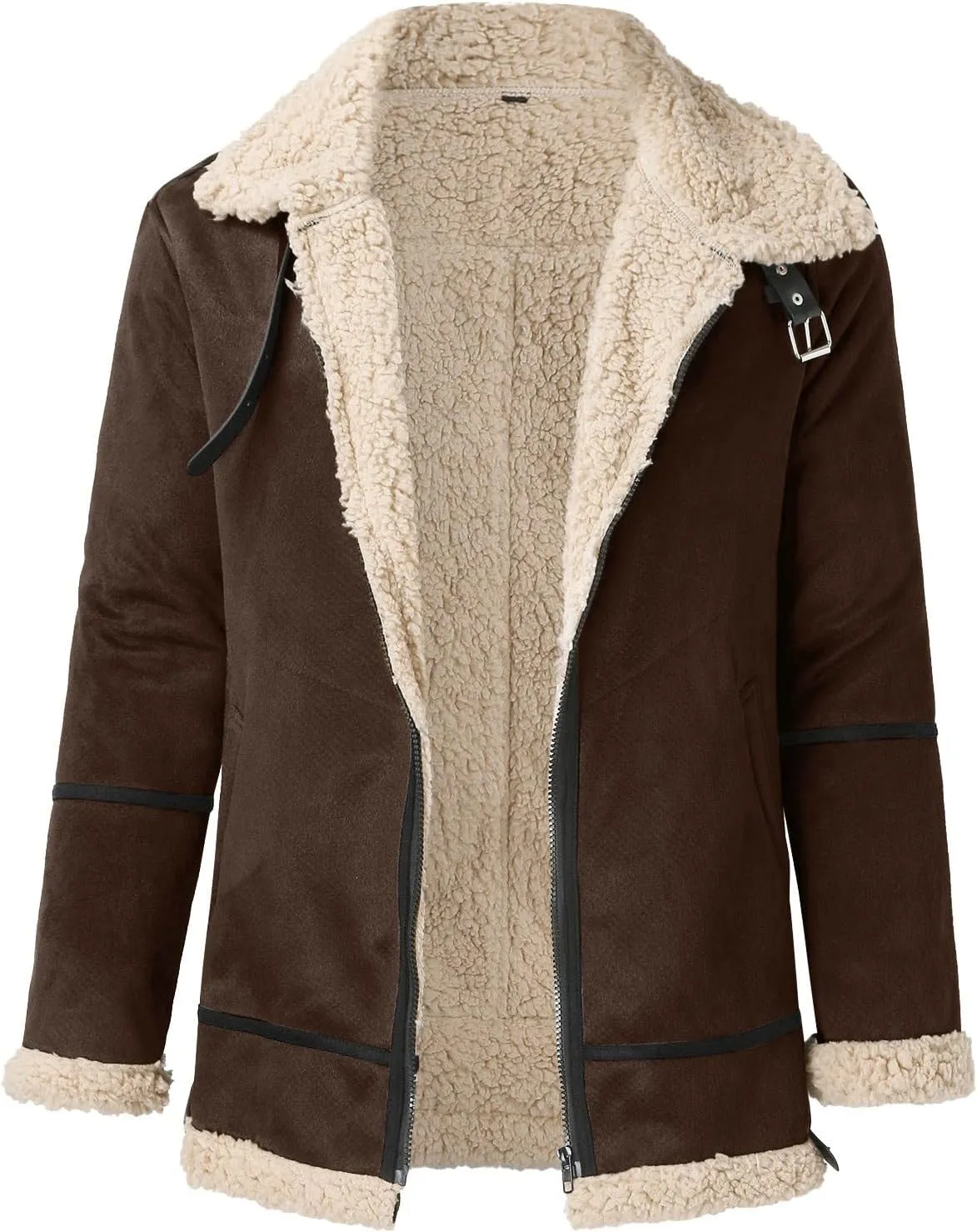 LCMTWX Men's Thicken Warm Winter Coat Stand Collar Knitted Splice Sweater Coat Casual Cardigan Stylish Winter Jackets for
