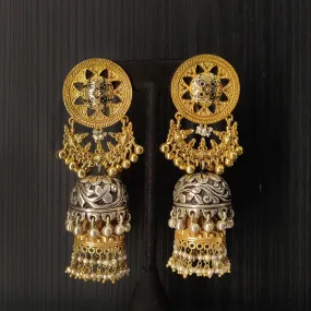 Long Dual Tone Ghungroos Jhumkas
