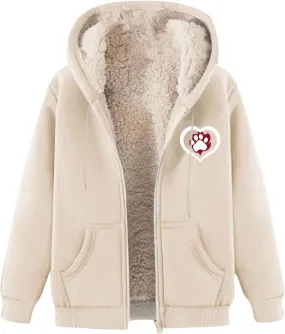 Men Winter Heavyweight Fleece Sherpa Lined Zipper Sweatshirt Jackets Thermal Zipper Sweatshirt