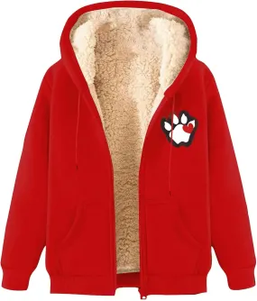 Men Winter Heavyweight Fleece Sherpa Lined Zipper Sweatshirt Jackets Thermal Zipper Sweatshirt