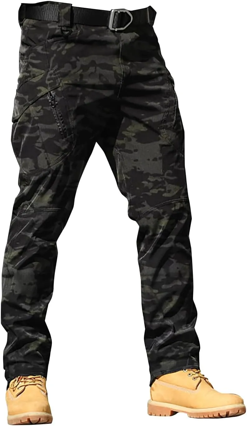 Mens Resort Wear 2025 Camo Cargo Pants Y2k Men Baggy Camouflage Pants Oversized Joggers Trousers Sweatpants with Pockets