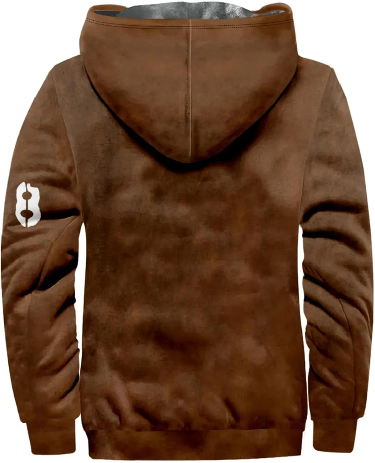 Mens Winter Coat With Hood Fleece Lined Zipper Graphic Coat Thermal Heavy Big And Tall Jacket