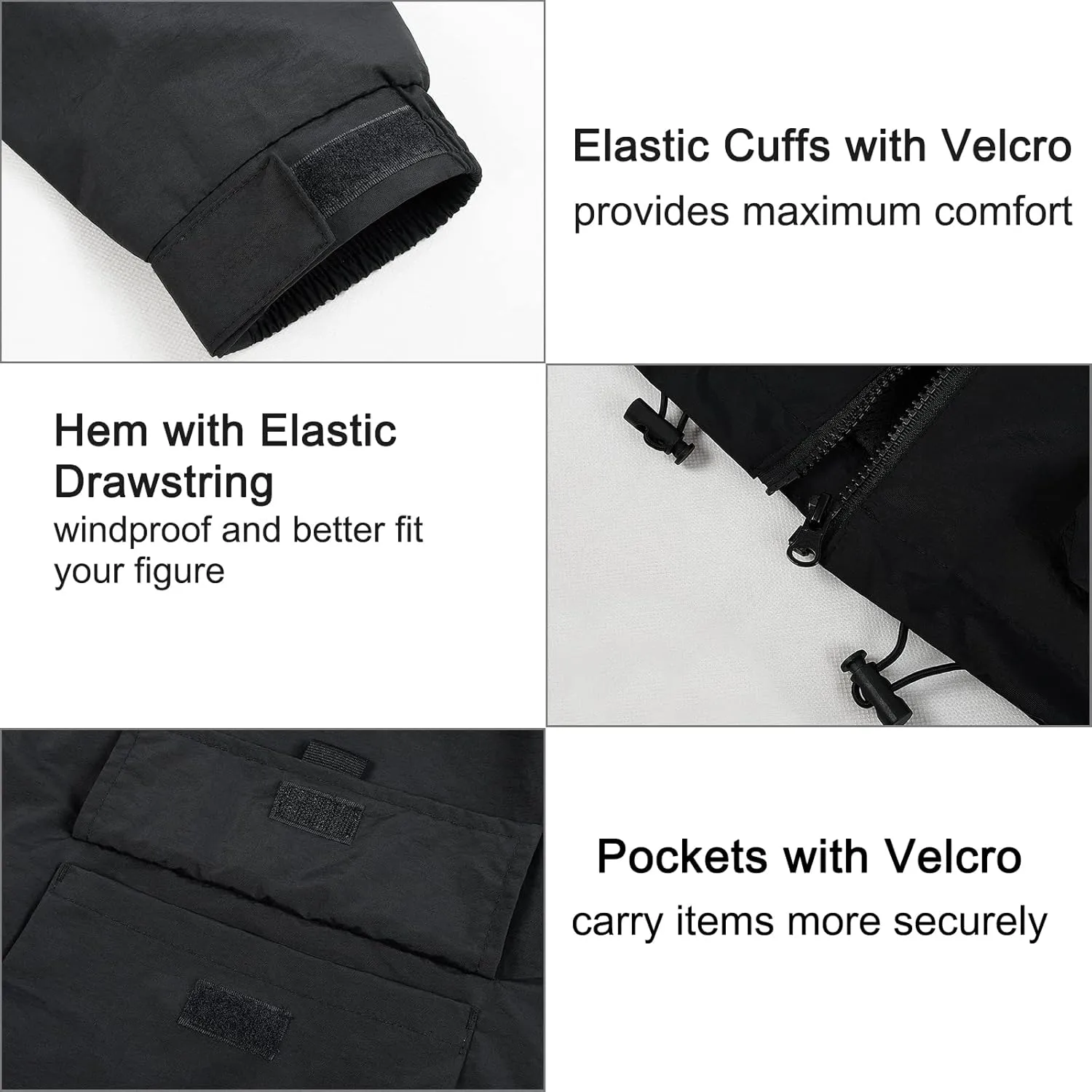 MYJAJAYI Mens Windbreaker Jacket Lightweight Water-Resistant Wind Breaker Jackets Mens Hooded Jacket with Pocket