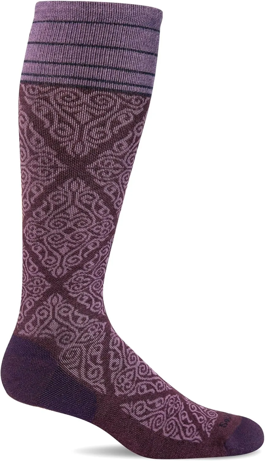Sockwell Women's The Raj Firm Graduated Compression Sock, Blackberry - S/M