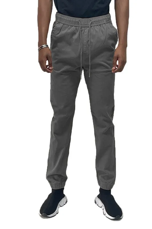Solid Stretch Cargo Jogger in multiple colors