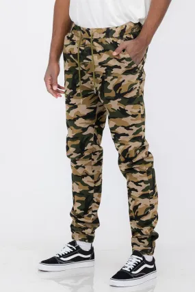 Solid Stretch Cargo Jogger in multiple colors