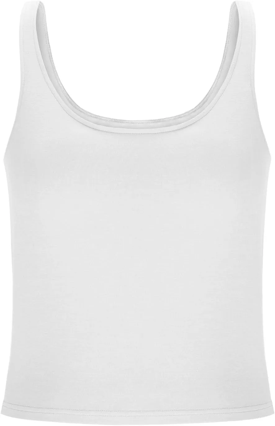 Tank Top with Built in Bra for Women Casual Summer Sleeveless Gym Crop Tops U Neck Workout Athletic Yoga Shirts