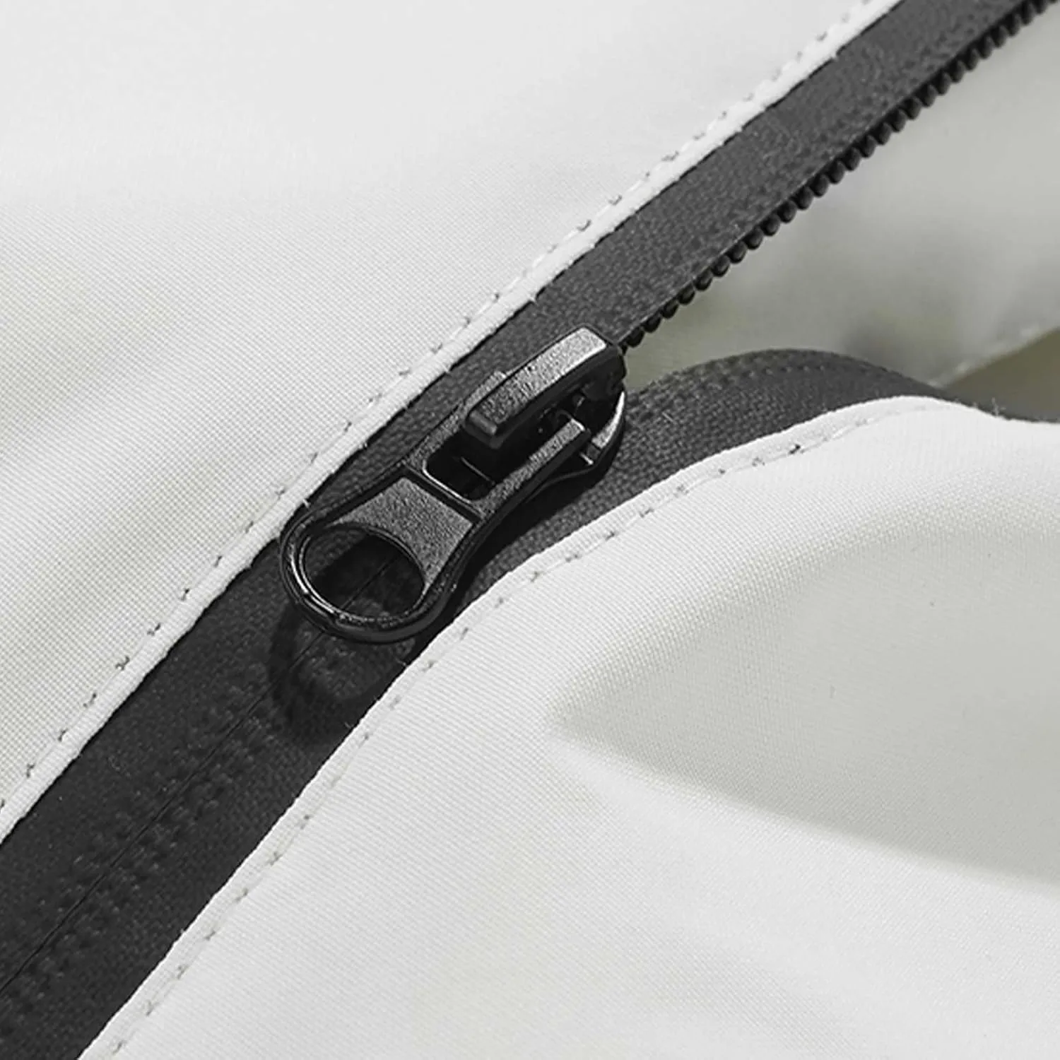 Waterproof Jacket for Men Casual Loose Cargo Hoodies Coat Zipper Long Sleeve Solid Outwear Jackets with Pockets