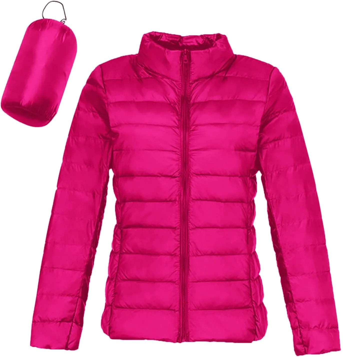 Women's Down Jacket Hooded Winter Light Weight Short Puffer Coats Packable Warm Windproof Ladies Parka