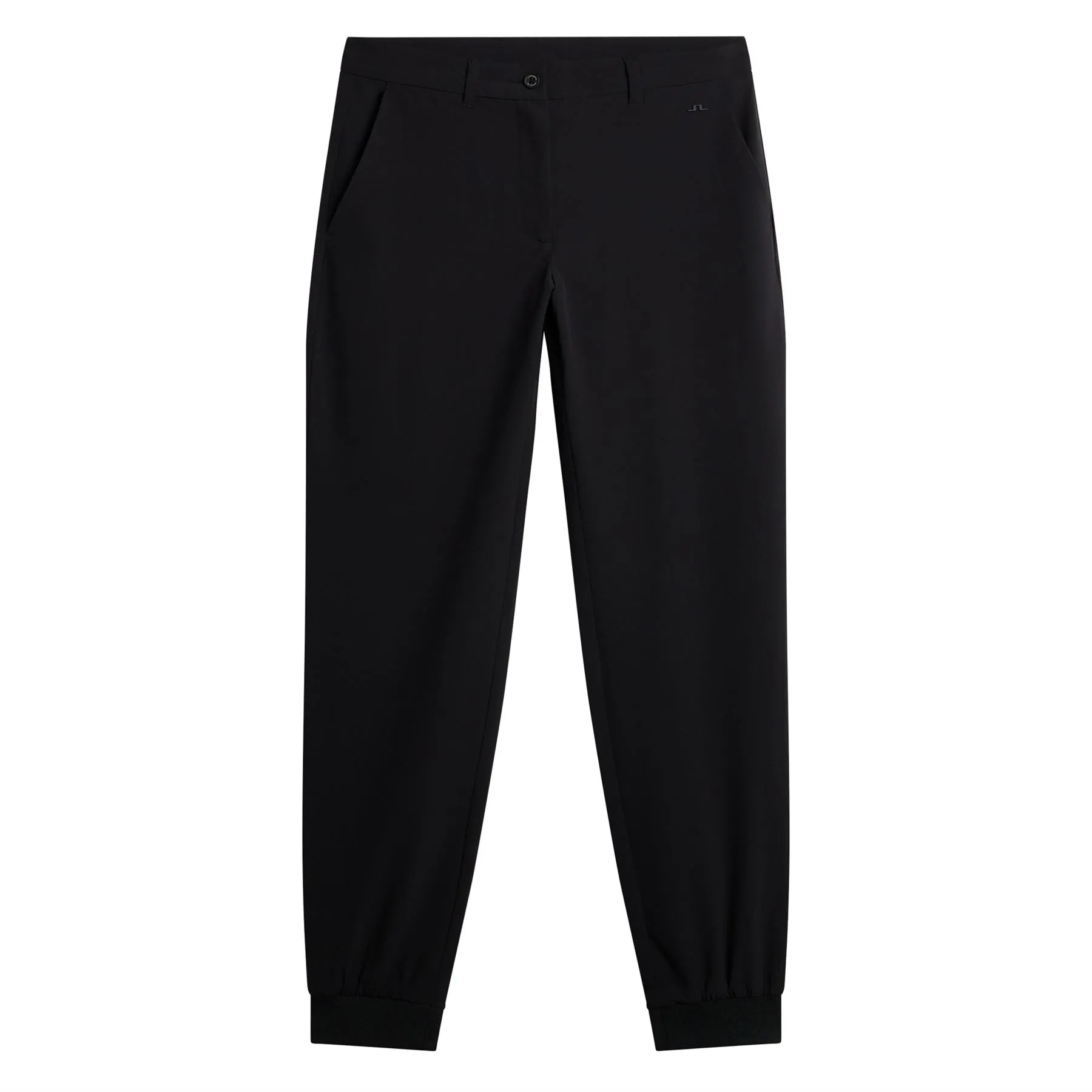 Womens Elena Double Weave Stretch Joggers Black - SS24